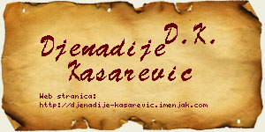 Đenadije Kašarević vizit kartica